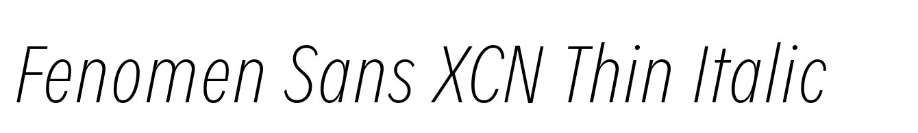 Fenomen Sans XCN Thin Italic